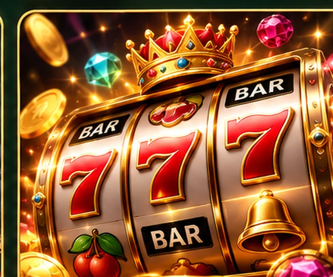 Three reel slot machine illustration
